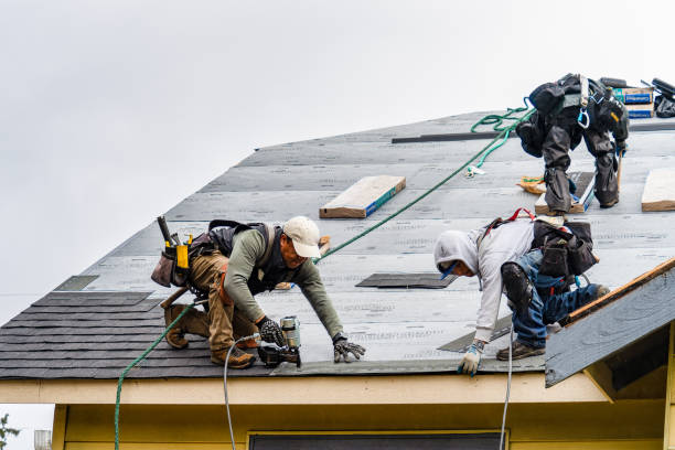 Professional Gutter Installation technician working in Reed, KY